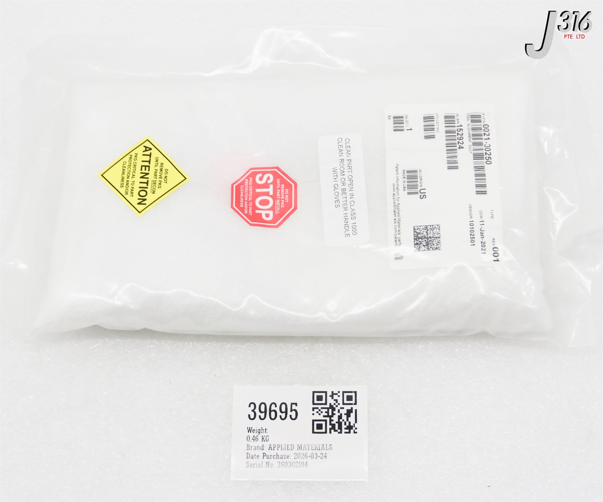 39695 APPLIED MATERIALS TOOL ALIGNMENT DUCT (NEW) 0021-30250 | eBay